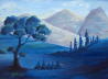 Blaue Landschaft